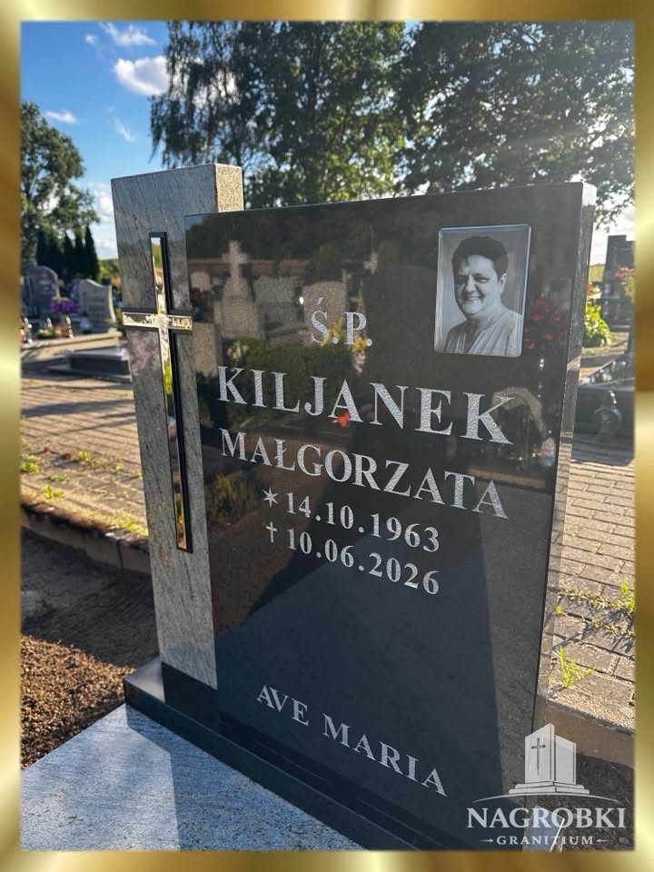Precyzyjnie wykonana tablica nagrobna